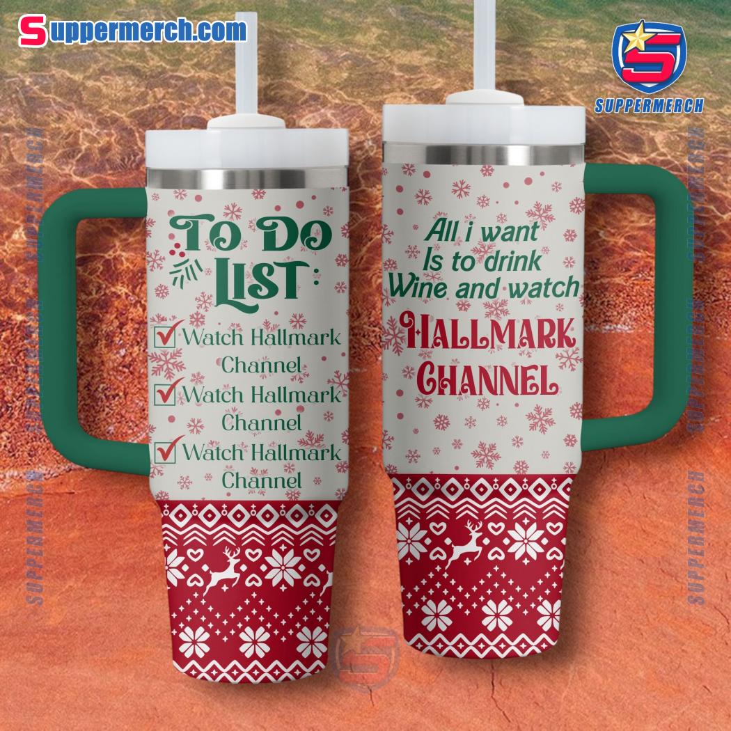 Hallmark Channel To Do List 40oz Tumbler With Handle 4vTABiI