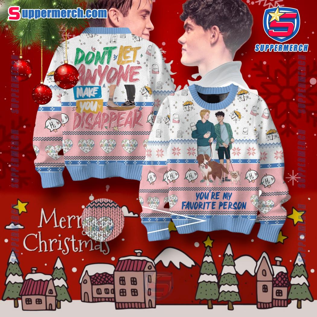 Heartstopper Don't Let Anyone Make You Disappear Ugly Christmas Sweater z1plsAo
