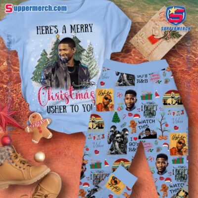 Here's A Merry Christmas Usher To You Pajamas Set NfdEjL5