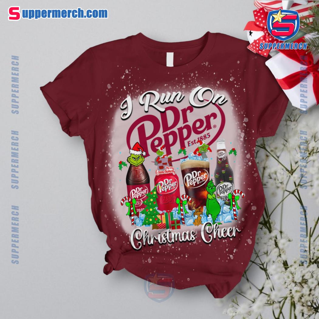 I Run On Dr Depper Christmas Cheer Plaid Pajamas Set-b iB1eAVN