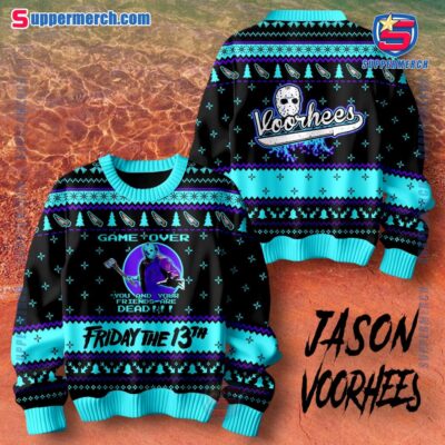 Jason Voorhees Game Over You And Your Friends Are Dead Ugly Sweater Ti1NSoW