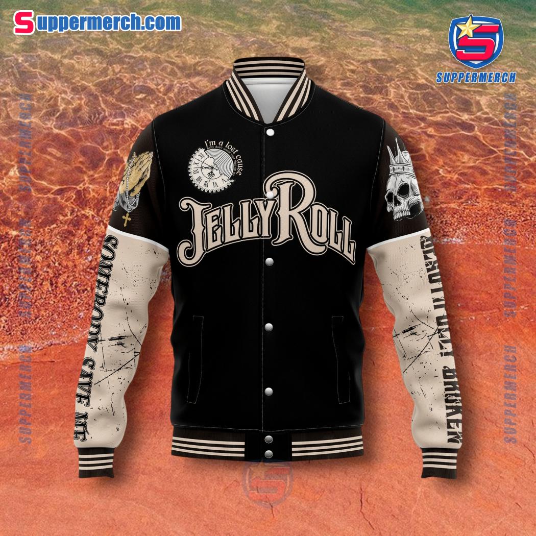 Jelly Roll Beautiful Broken Baseball Jacket-a 79aRDro