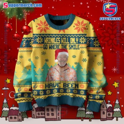 Jimmy Buffett Wrinkles Will Only Go Where The Smile Have Been Ugly Christmas Sweater-a HuN9C1m