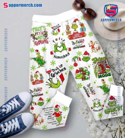 Just Waiting For Christmas To Say Merry Grinchmas Pajamas Set a