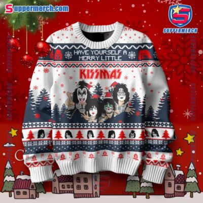 Kiss Band Have Yourself A Merry Little Kissmas Ugly Christmas Sweater-a r7lANvh