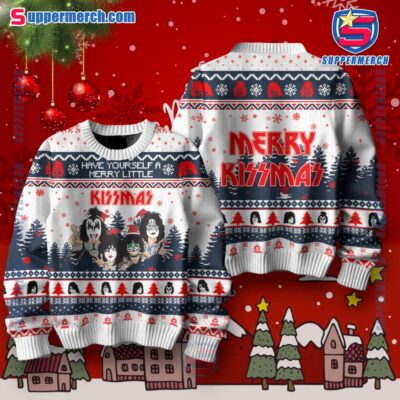 Kiss Band Have Yourself A Merry Little Kissmas Ugly Christmas Sweater RxaEZoc