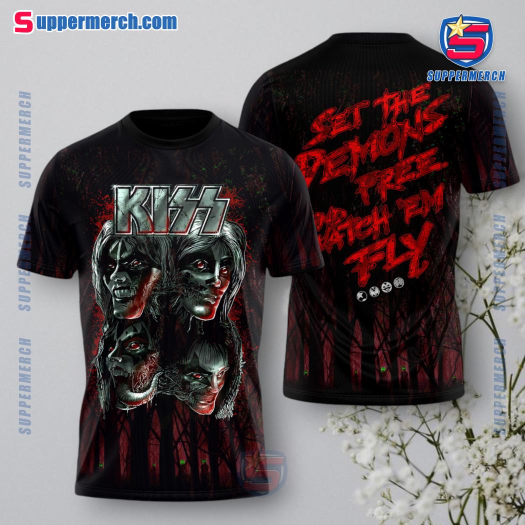 Kiss Monster Set The Demons Free And Watch 'em Fly T-shirt, Hoodie 6aHbI74