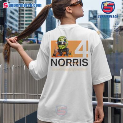 Lando Norris Racing Driver Number 4 Graphic Unisex T-shirt-a 74OaXwo