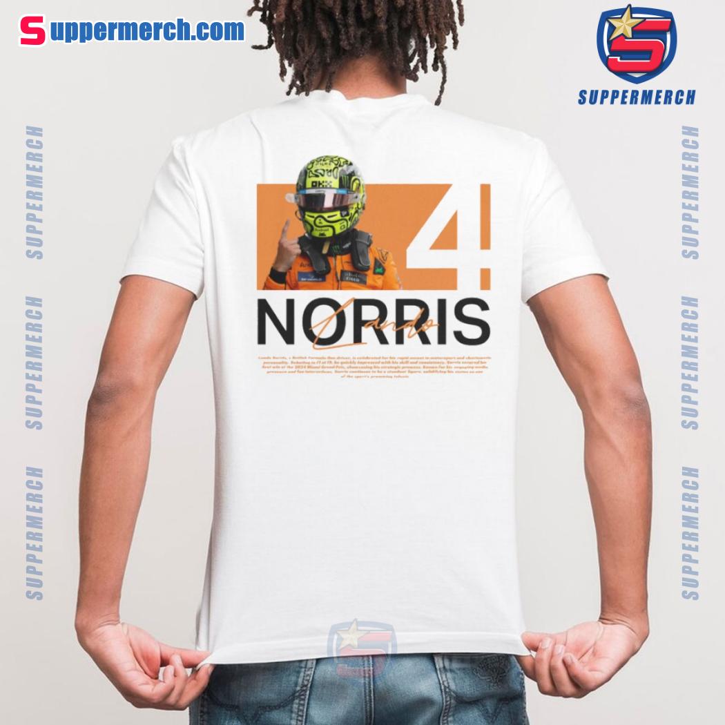 Lando Norris Racing Driver Number 4 Graphic Unisex T-shirt-b rfkJZls