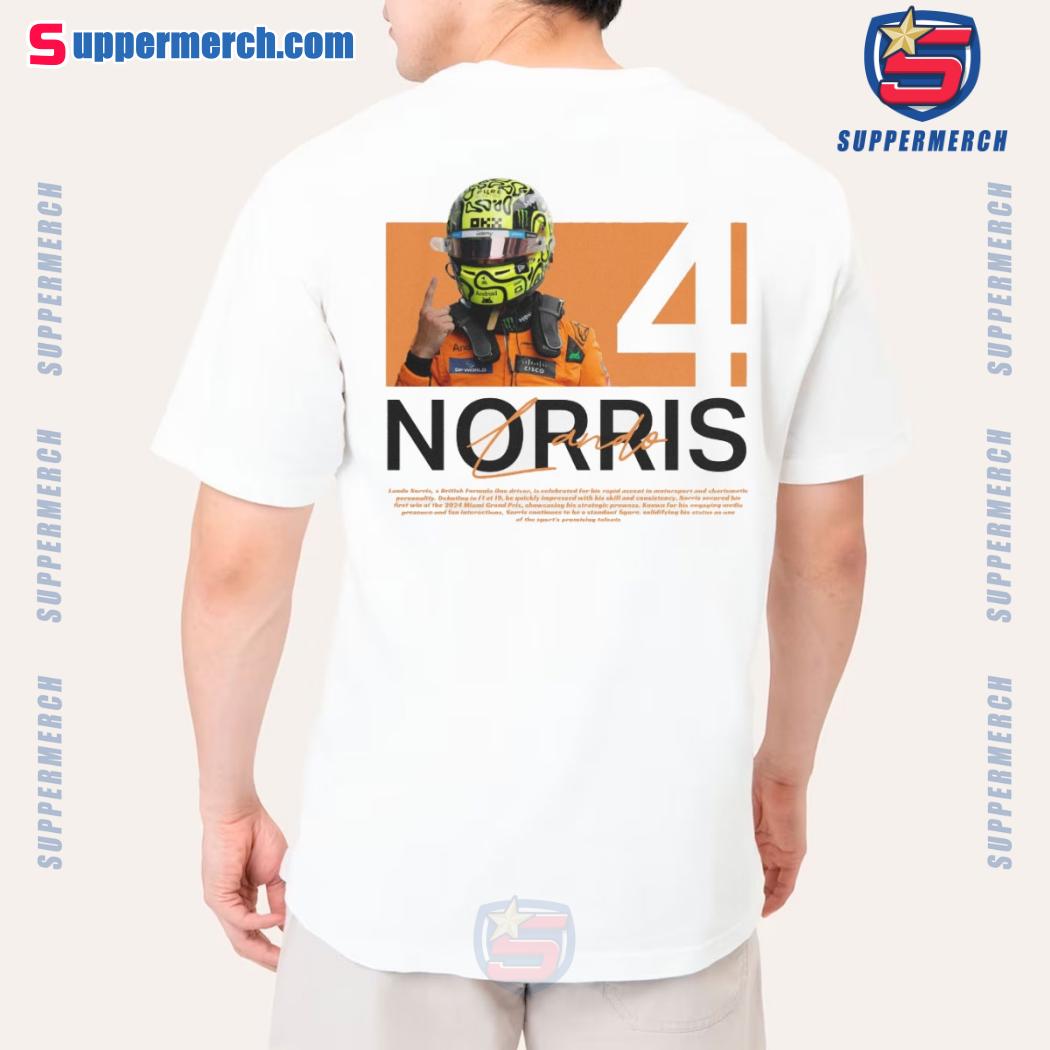 Lando Norris Racing Driver Number 4 Graphic Unisex T-shirt UJGpnky