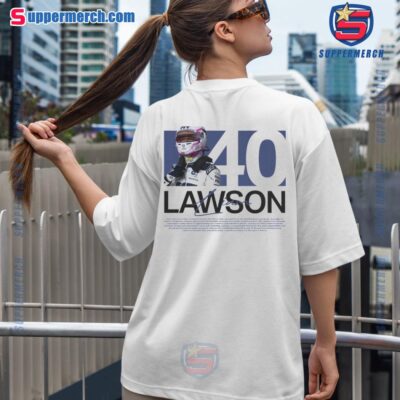 Liam Lawson Racing Driver Number 40 Graphic Unisex T-shirt Wru6bS2