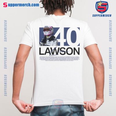 Liam Lawson Racing Driver Number 40 Graphic Unisex T-shirt-a zPAbLMG