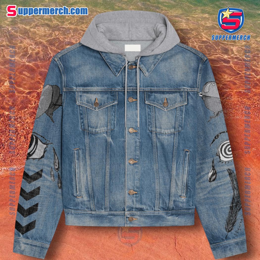 Liam Payne Live Your Dream And Never Wake Up Signature Jean Hoodie Jacket-a 4xpLtnE