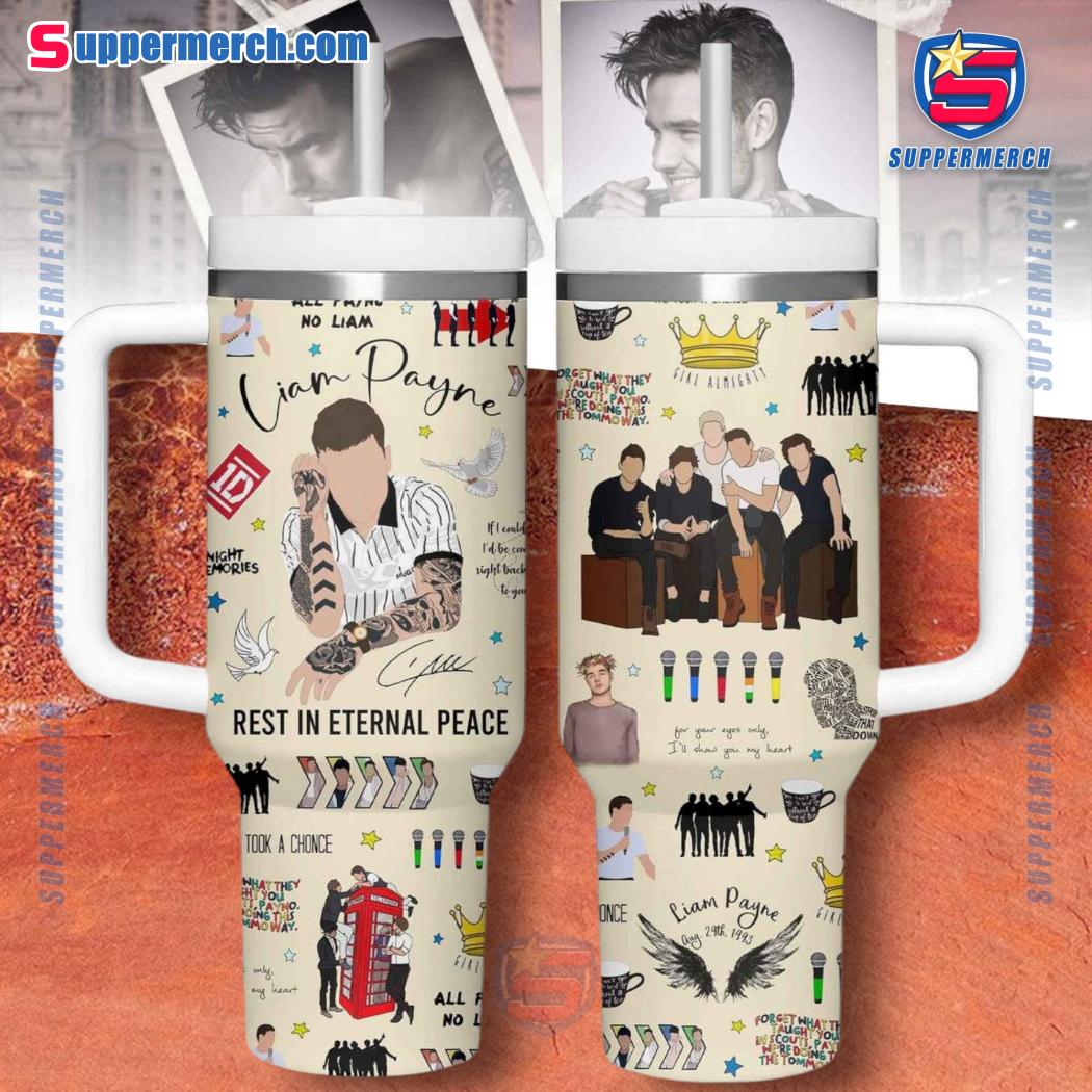 Liam Payne Rest In Eternal Peace 40oz Tumbler With Handle ml5jOXV