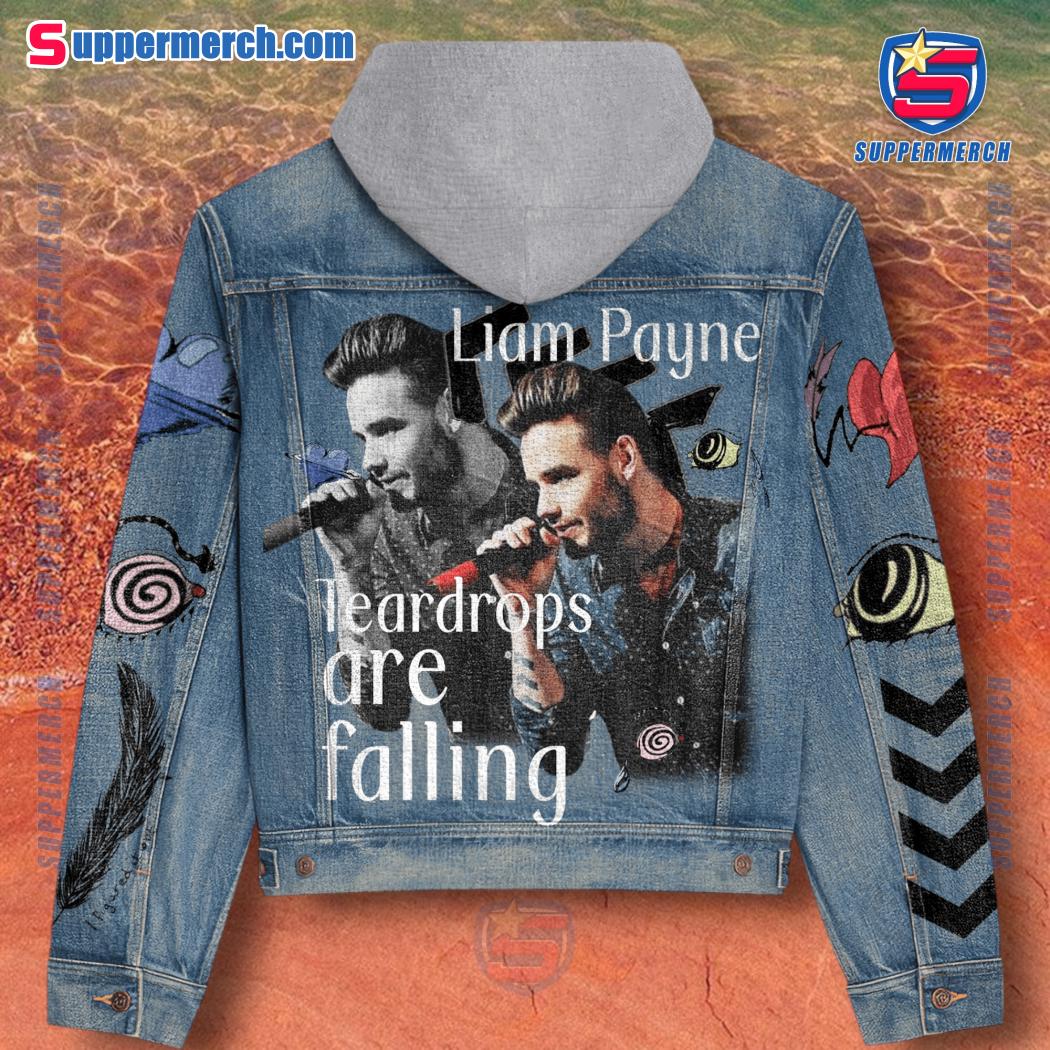 Liam Payne Teardrops Are Falling Jean Hoodie Jacket-b ibN2Eh8