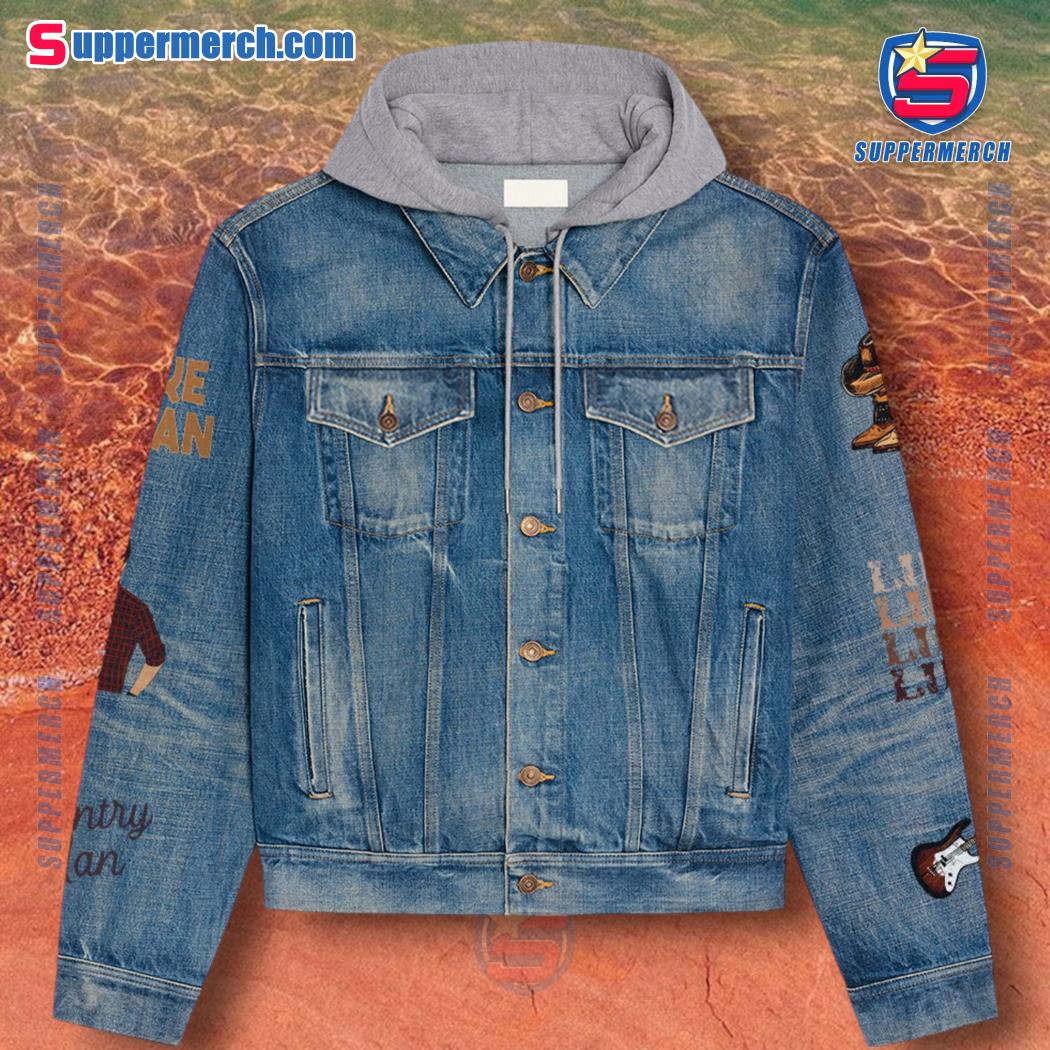 Luke Bryan Mind Of A Country Boy Signature Jean Hoodie Jacket-a L1fuJYa