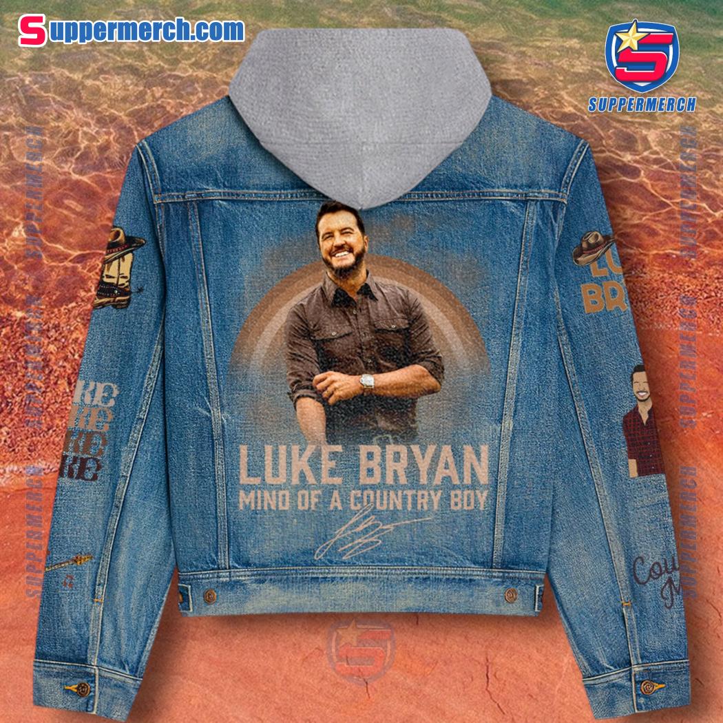 Luke Bryan Mind Of A Country Boy Signature Jean Hoodie Jacket-b mYTaSRQ