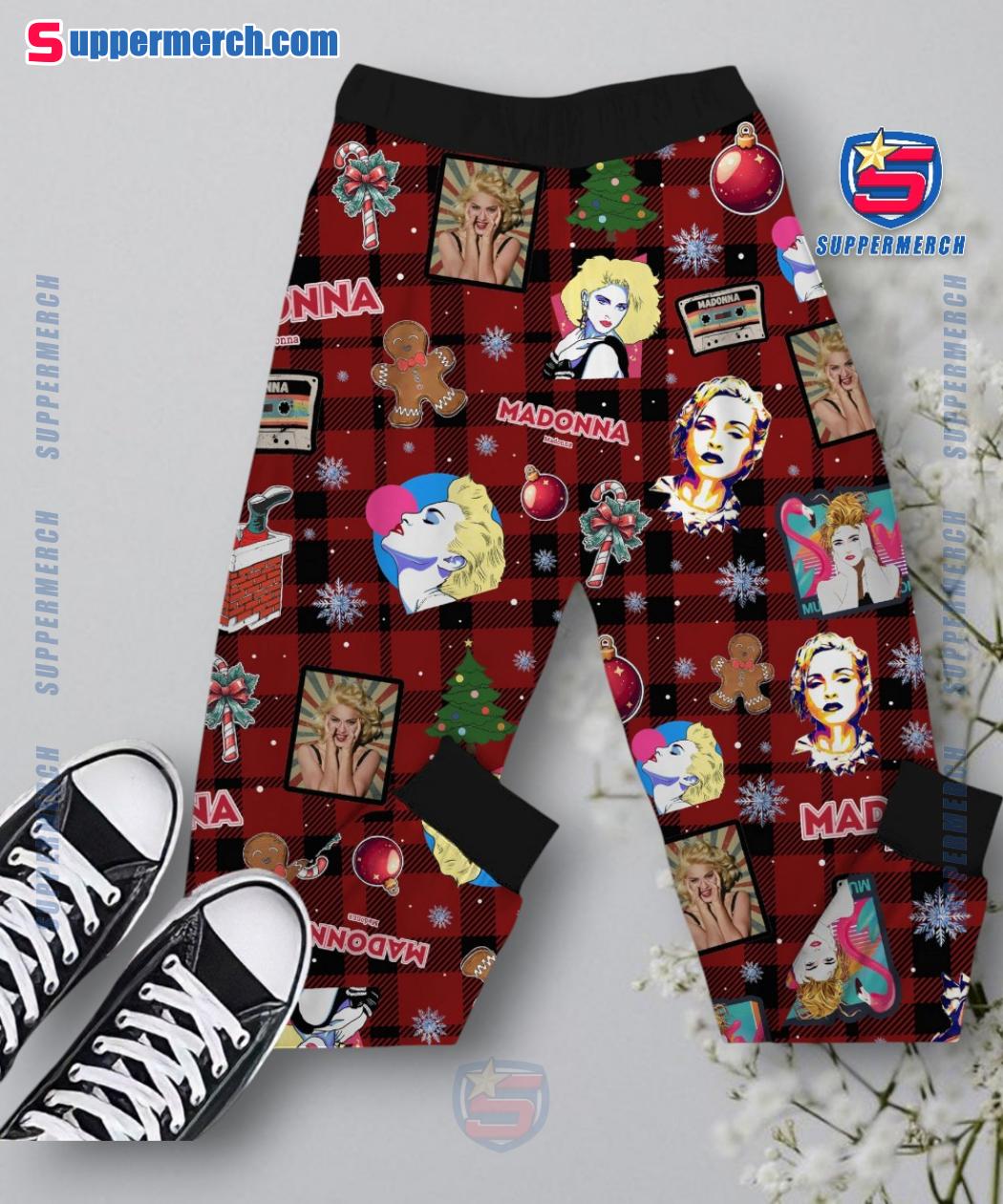 Madonna I'll Wait Up For Your Dead Santa Baby And Hurry Down The Chimney Tonight Pajamas Set-b 0BbQxzH