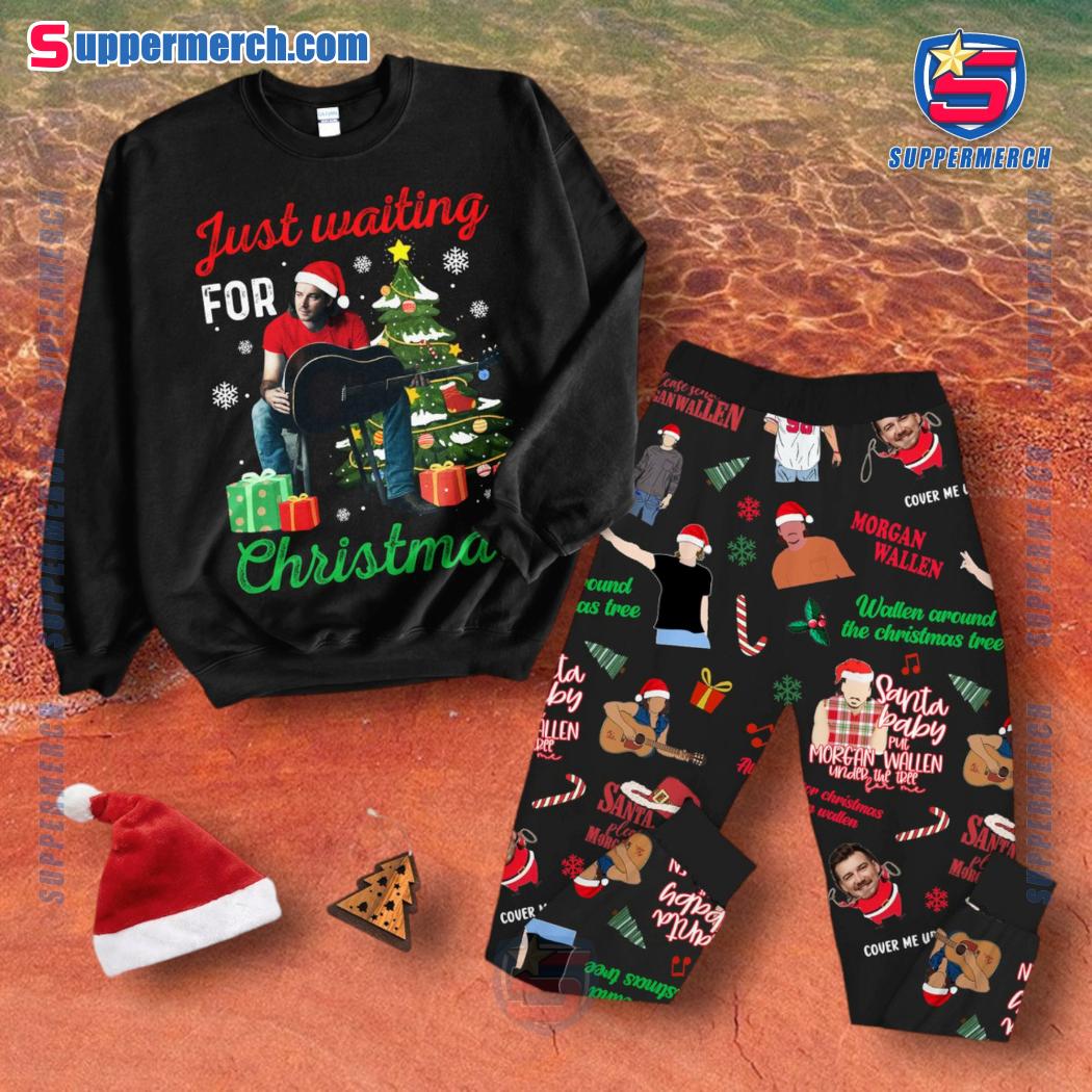 Morgan Wallen Just Waiting For Christmas Pajamas Set