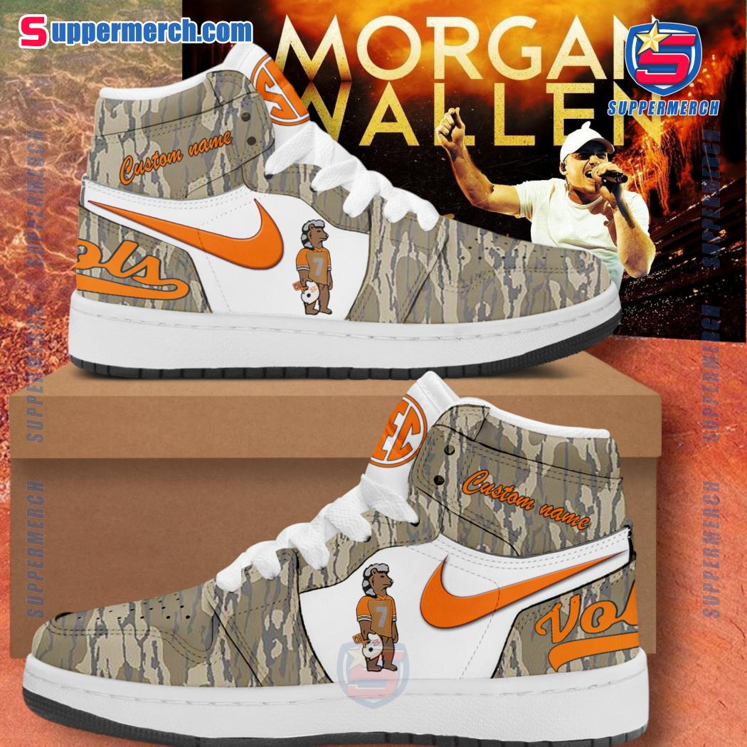 Morgan Wallen Tennessee Volunteers Camo Personalized Air Jordan High Top Shoes sXaWtRo