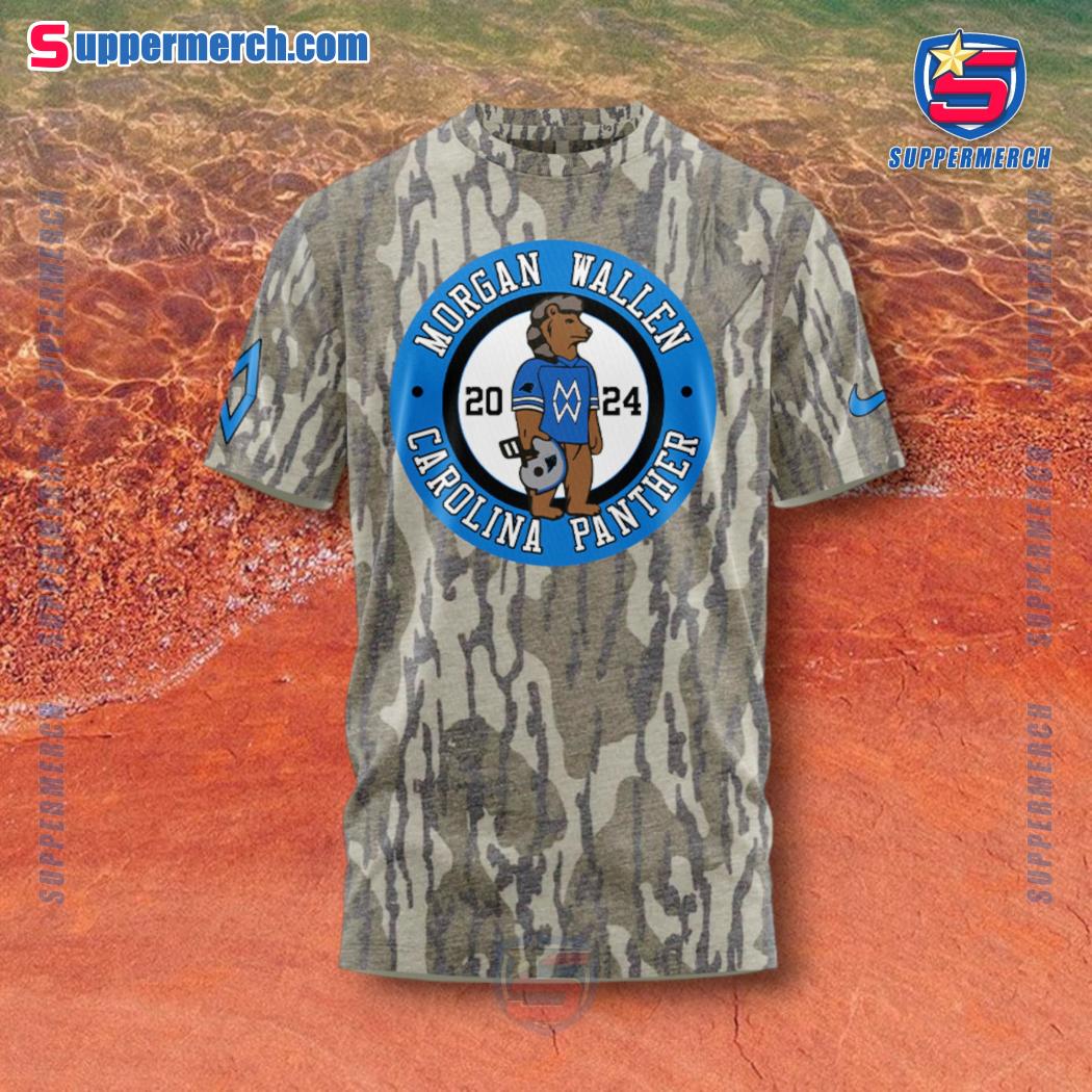 Morgan Wallen X Carolina Panthers 2024 Oct 18,19 Camo T-shirt-a EhZVYuz
