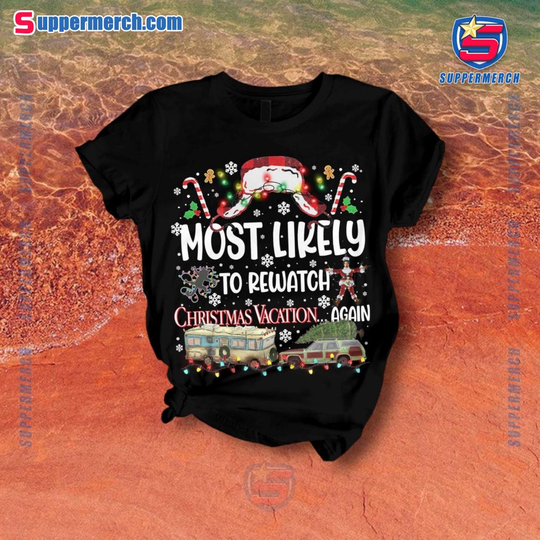 Most Likely To Rewatch Christmas Vacation Again Pajamas Set b