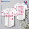 NCAA Alabama Crimson Tide Together We Fight Breast Cancer Awareness Personalized Baseball Jersey a