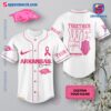 NCAA Arkansas Razorbacks Together We Fight Breast Cancer Awareness Personalized Baseball Jersey