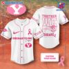 NCAA Brigham Young Together We Fight Breast Cancer Awareness Personalized Baseball Jersey