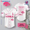 NCAA Iowa Hawkeyes Together We Fight Breast Cancer Awareness Personalized Baseball Jersey