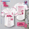 NCAA Ole Miss Rebels Together We Fight Breast Cancer Awareness Personalized Baseball Jersey
