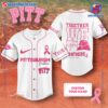 NCAA Pittsburgh Panthers Together We Fight Breast Cancer Awareness Personalized Baseball Jersey