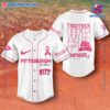 NCAA Pittsburgh Panthers Together We Fight Breast Cancer Awareness Personalized Baseball Jersey a