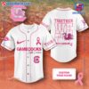 NCAA South Carolina Gamecocks Together We Fight Breast Cancer Awareness Personalized Baseball Jersey