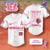 NFL Cincinnati Bengals Together We Fight Breast Cancer Awareness Personalized Baseball Jersey