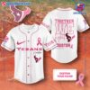 NFL Houston Texans Together We Fight Breast Cancer Awareness Personalized Baseball Jersey