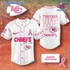 NFL Kansas City Chiefs Together We Fight Breast Cancer Awareness Personalized Baseball Jersey