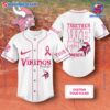 NFL Minnesota Vikings Together We Fight Breast Cancer Awareness Personalized Baseball Jersey