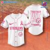 NFL Pittsburgh Steelers Together We Fight Breast Cancer Awareness Personalized Baseball Jersey a
