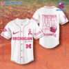 Ncaa Michigan Wolverines Together We Fight Breast Cancer Awareness Personalized Baseball Jersey a