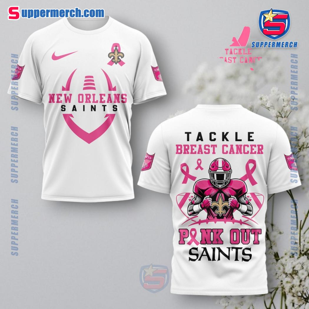 New Orleans Saints Tackle Breast Cancer Pink Out Saints Shirt c