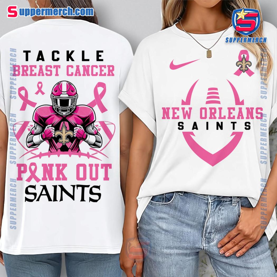 New Orleans Saints Tackle Breast Cancer Pink Out Saints Shirt