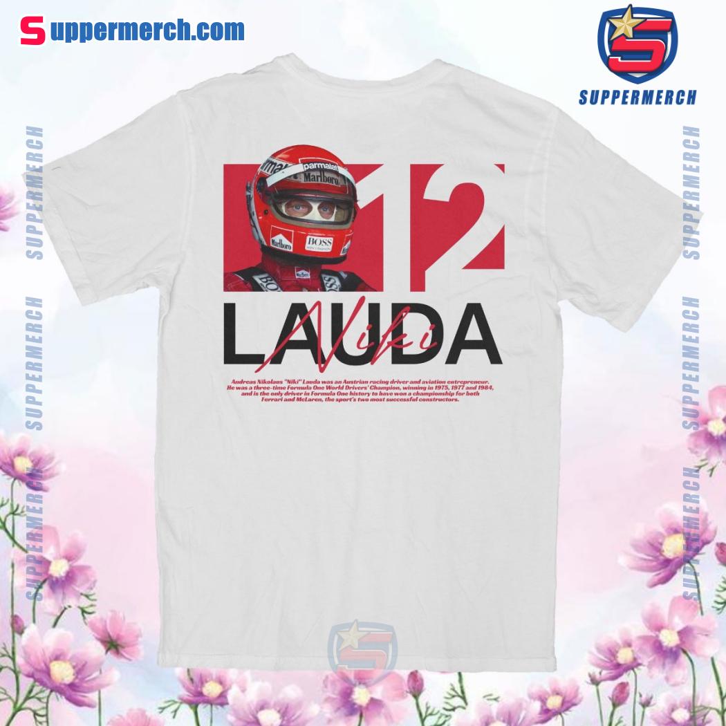 Niki Lauda Racing Driver Number 12 Graphic Unisex T-shirt OXJjGpm