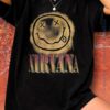 Nirvana Big Gradient Smile Face Graphic Band Classic T-shirt For Men And Women