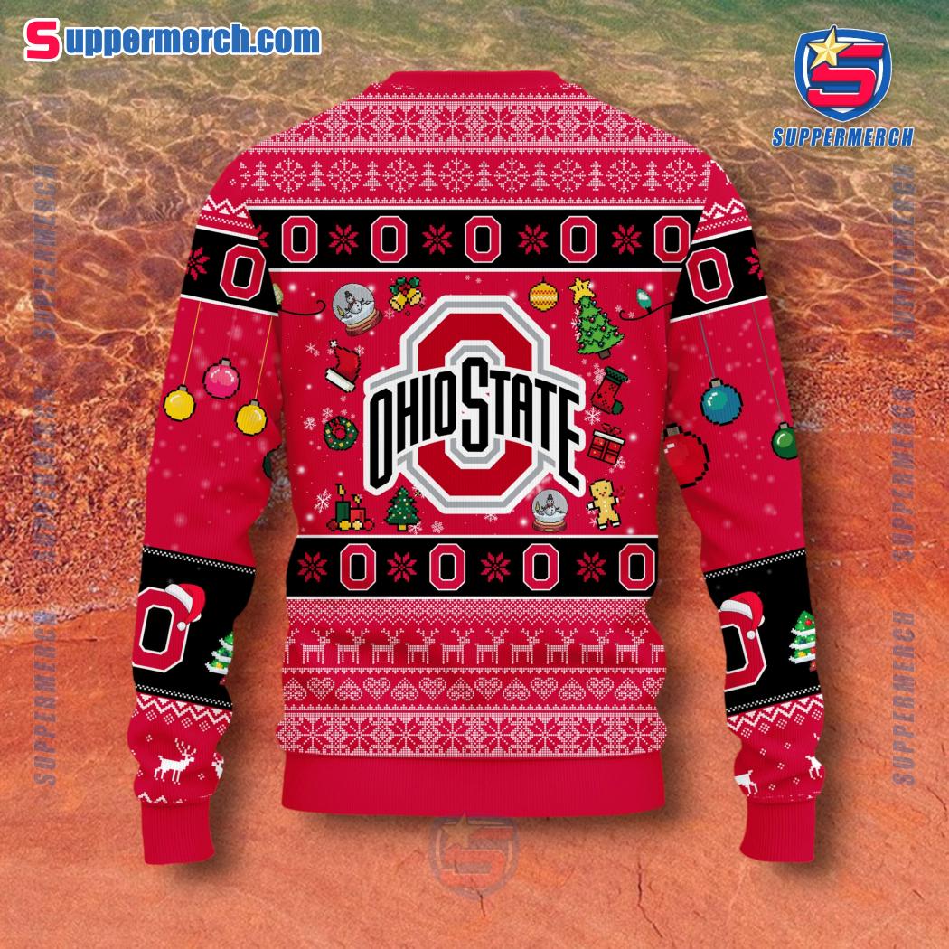 Ohio State Buckeyes Christmas Sweater b