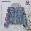 Ohio State Buckeyes Pink Out Breast Cancer Jean Hoodie Jacket a
