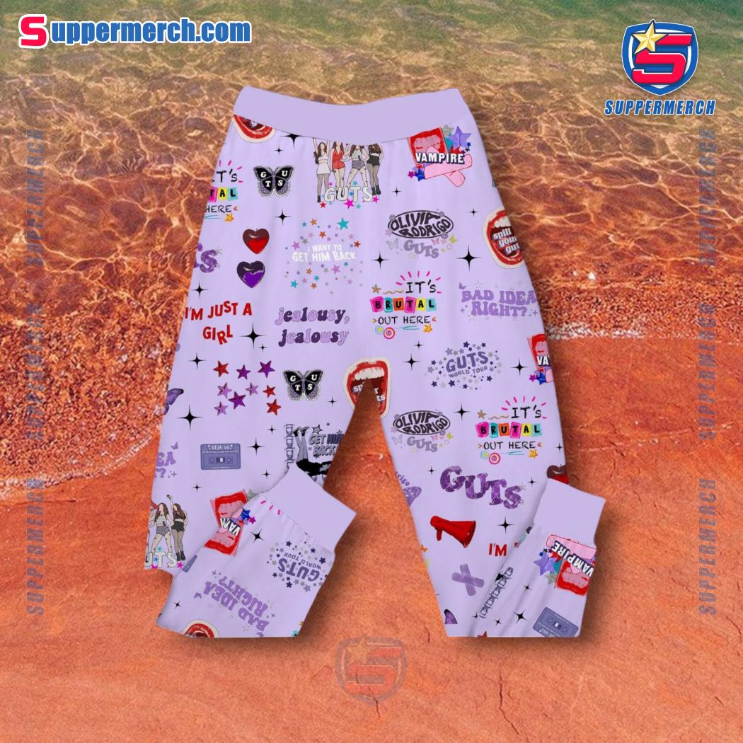 Olivia Rodrigo I'm Sexy And I'm Kind Pretty When I Cry Pajamas Set b