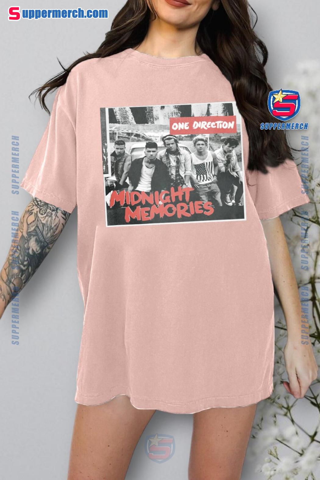 One Direction World Tour Midnight Memories Graphic Unisex T-shirt-a 5ku0dil