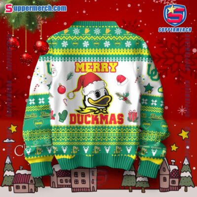 Oregon Ducks Merry Duckmas Ugly Christmas Sweater-a NZ31et4