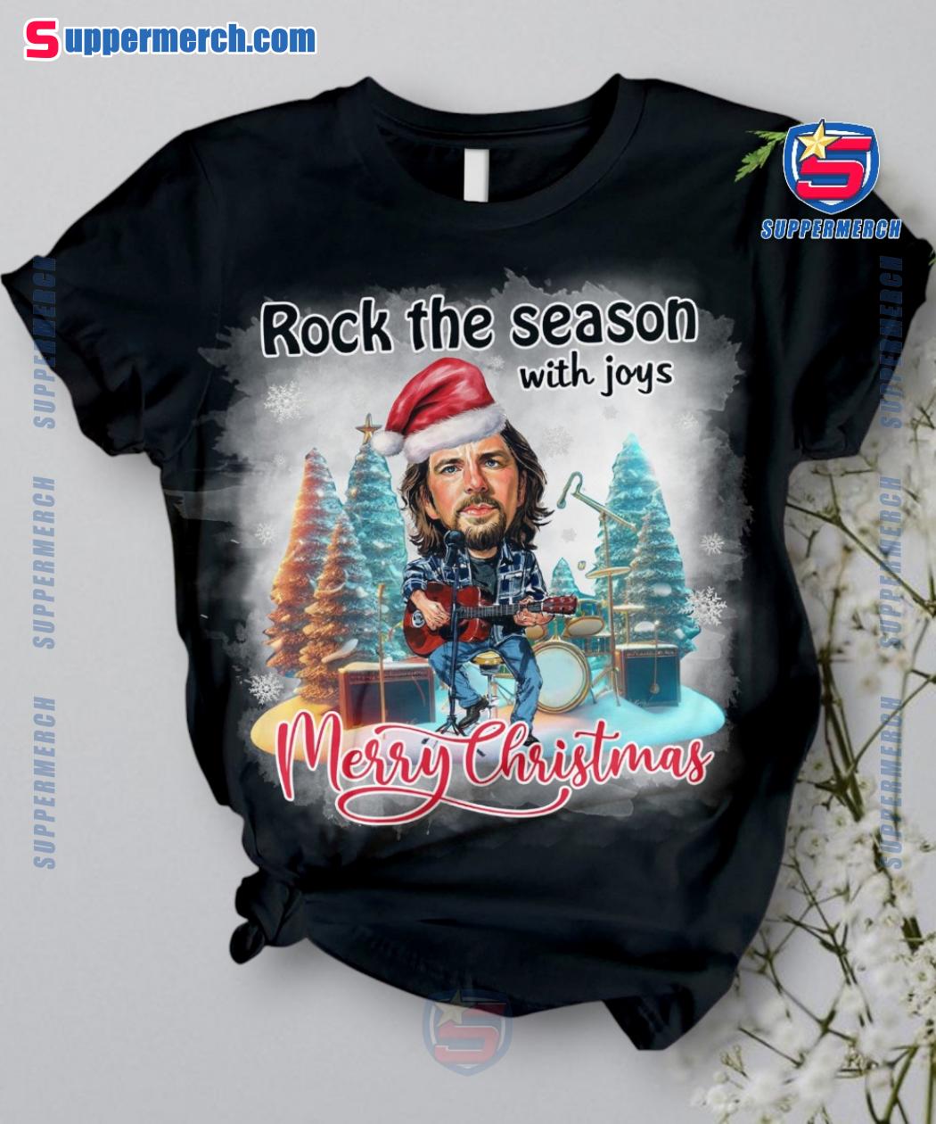 Pearl Jam Eddie Vedder Rock The Season With Joys Merry Christmas Pajamas Set-a SHMl70D